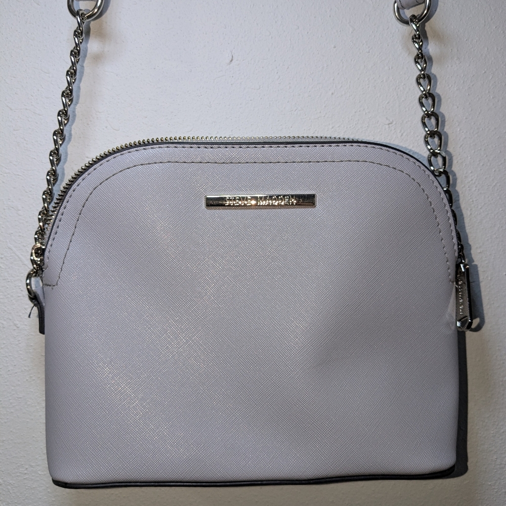 Steve Madden Lilac Purple Purse With Silver Chain